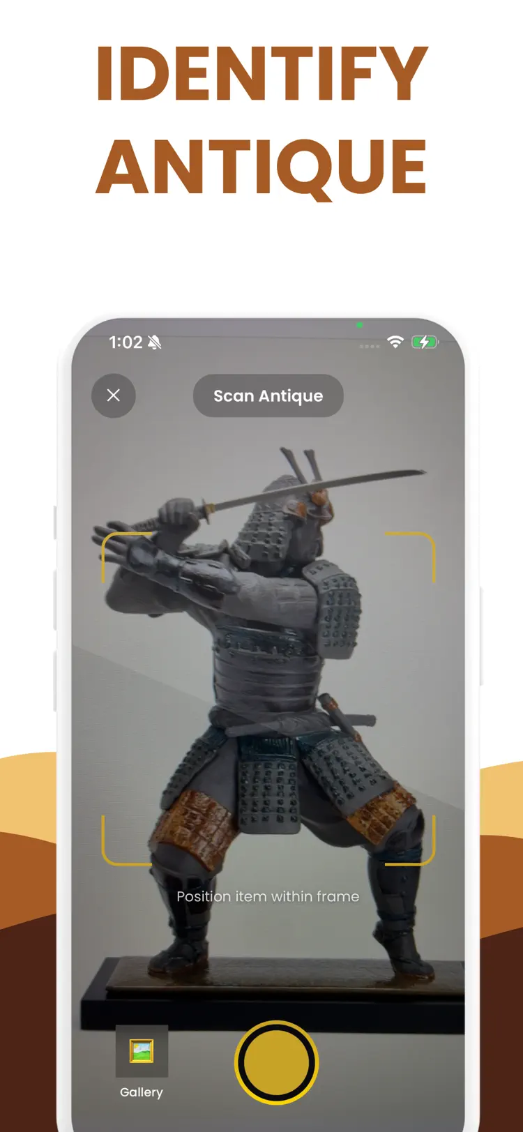 Antique Identifier: Picture It main tools and options on iPhone