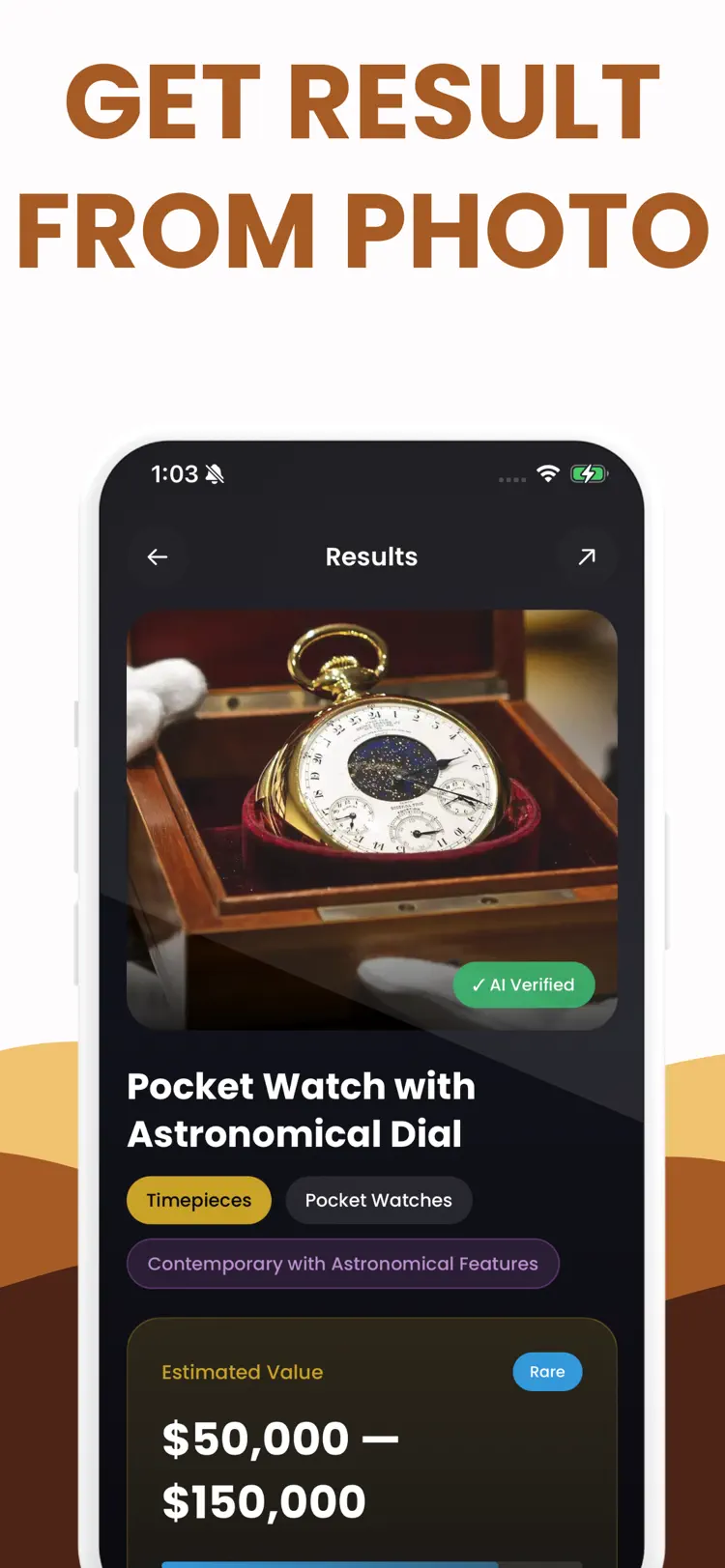 Antique Identifier: Picture It workflow and result preview