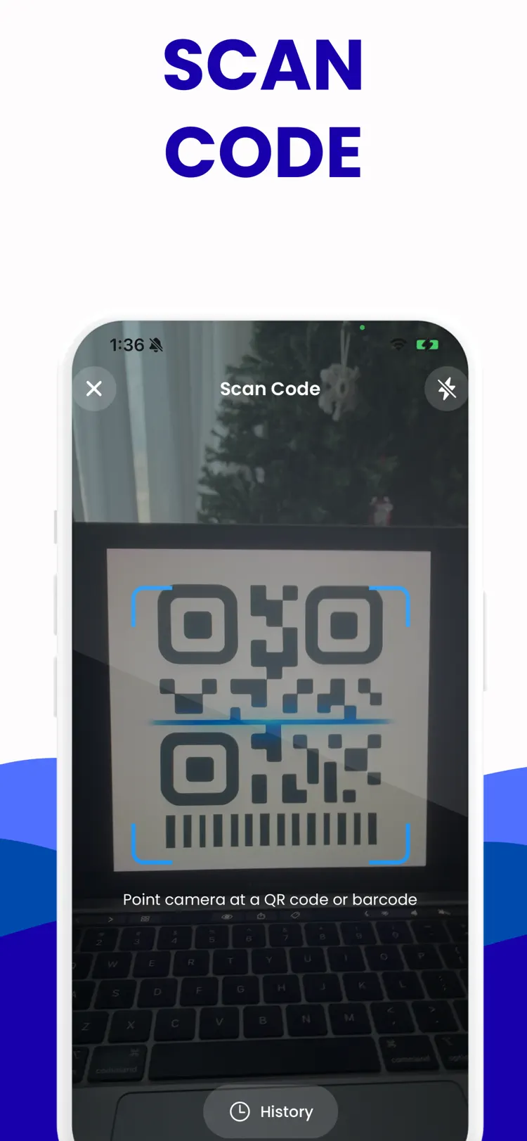 Barcode Generator - QR Scanner saved results and sharing options