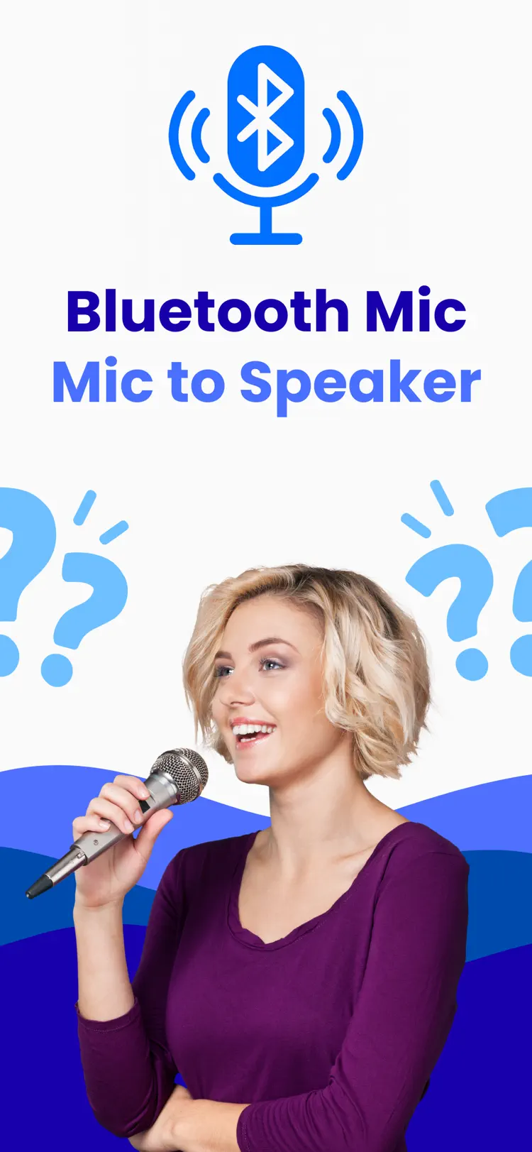Bluetooth Mic app turning an iPhone into a wireless microphone