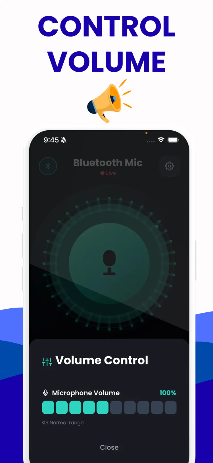 Microphone gain control for precise sound levels