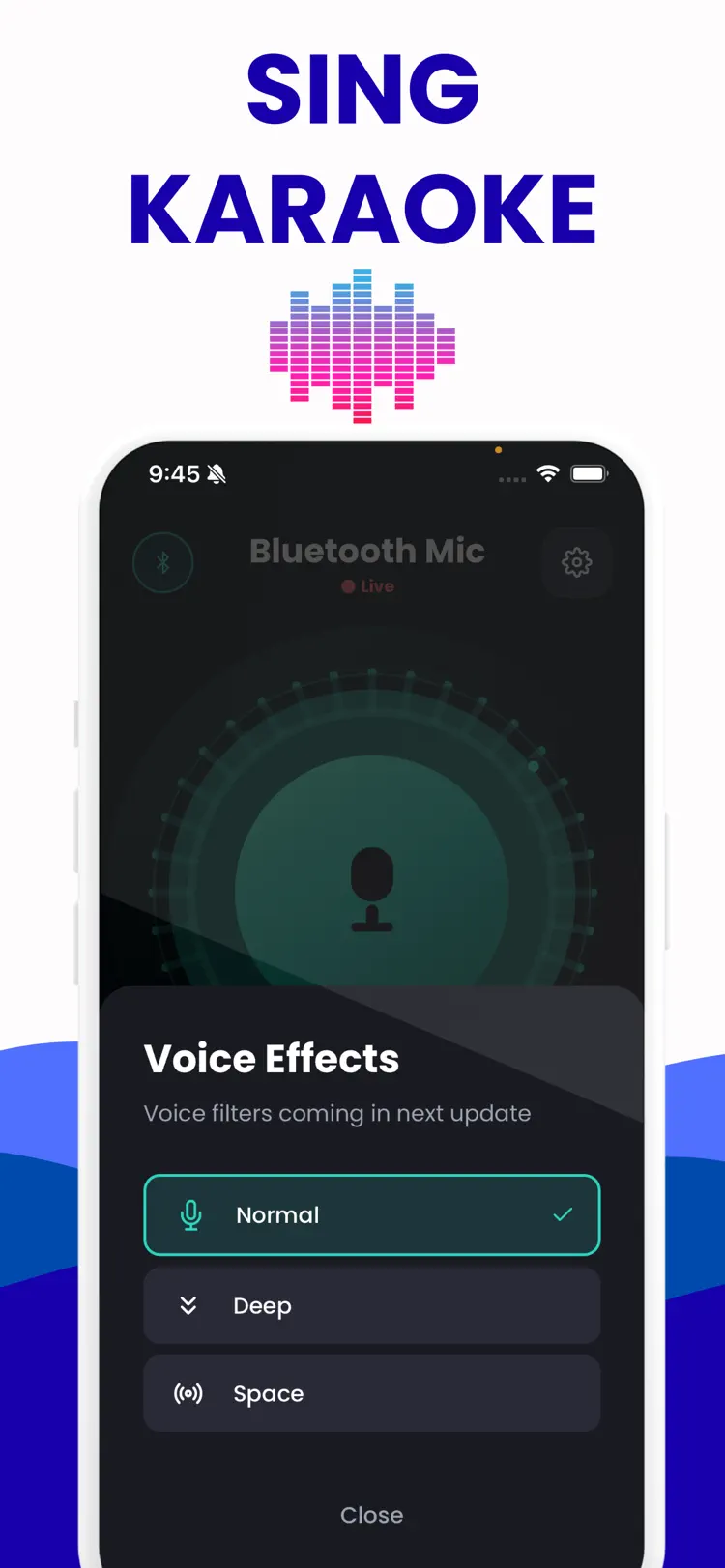 One-tap Bluetooth connection screen