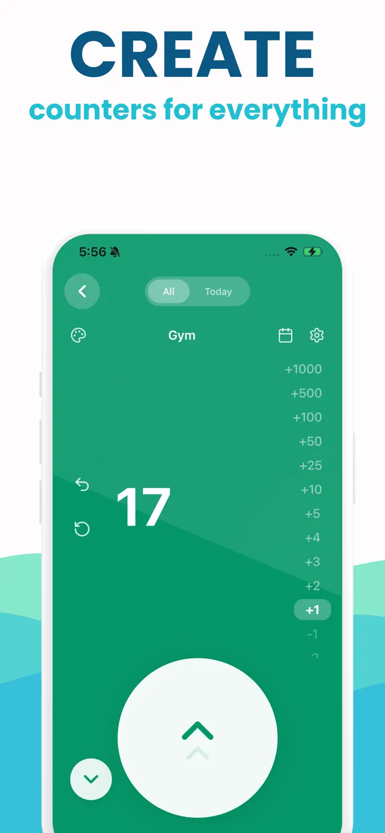 Click Counter: Tally Counter main tools and options on iPhone