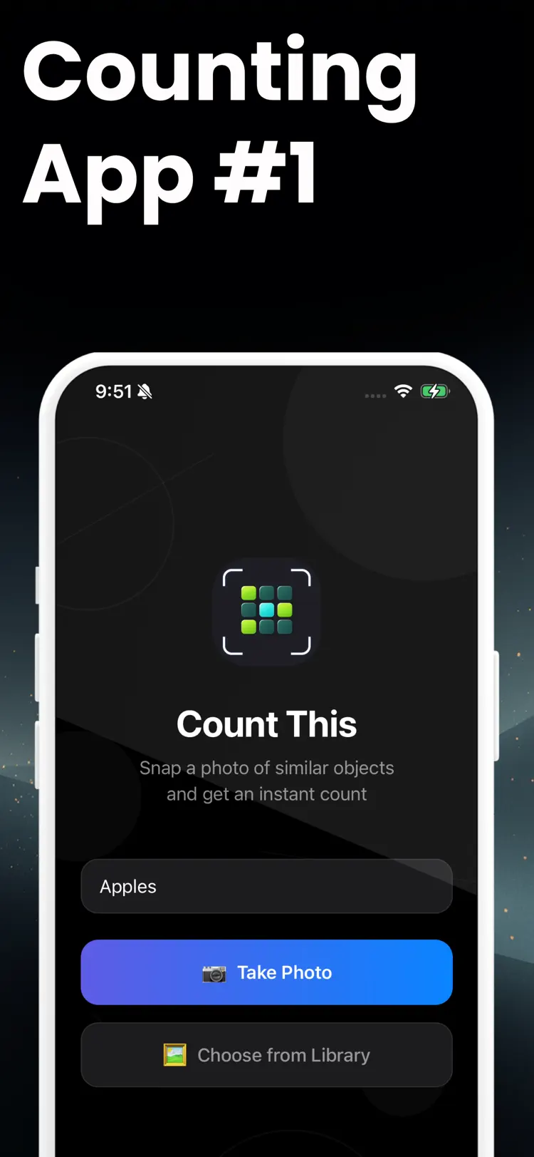 Count This & Counting App main tools and options on iPhone
