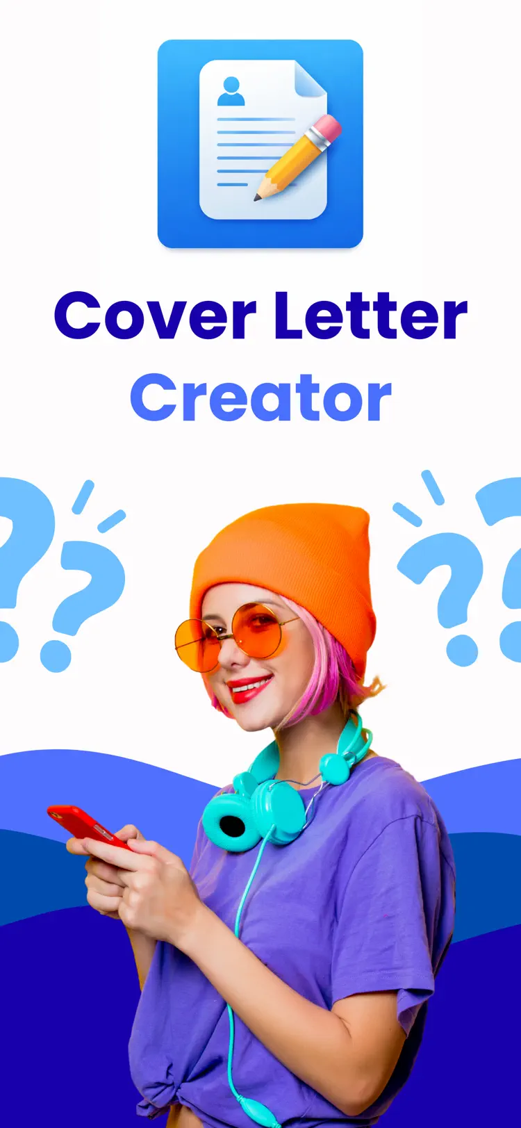 Cover Letter Creator - Get Job iPhone app screen for create a tailored cover letter