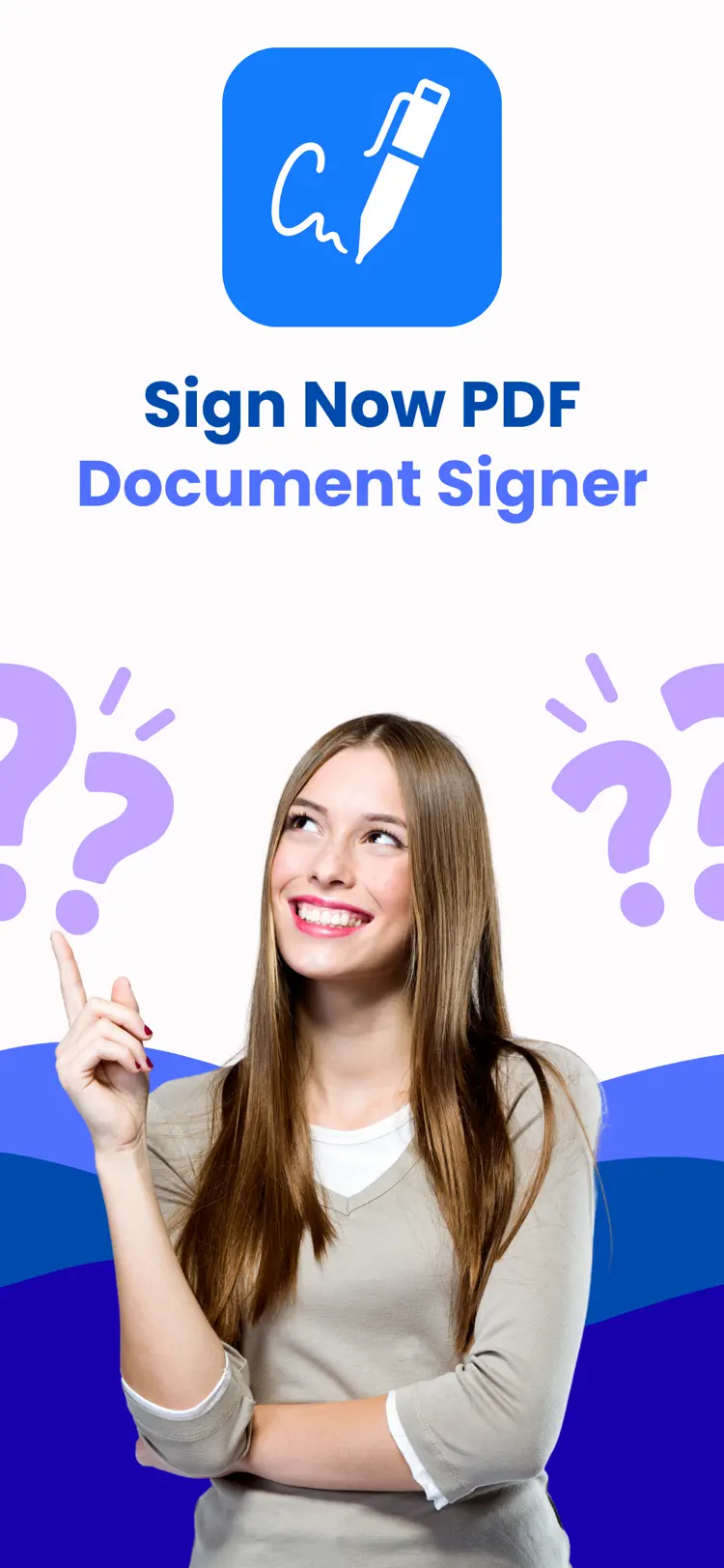 Document Signer - Sign Now PDF iPhone app screen for sign PDF documents on iPhone