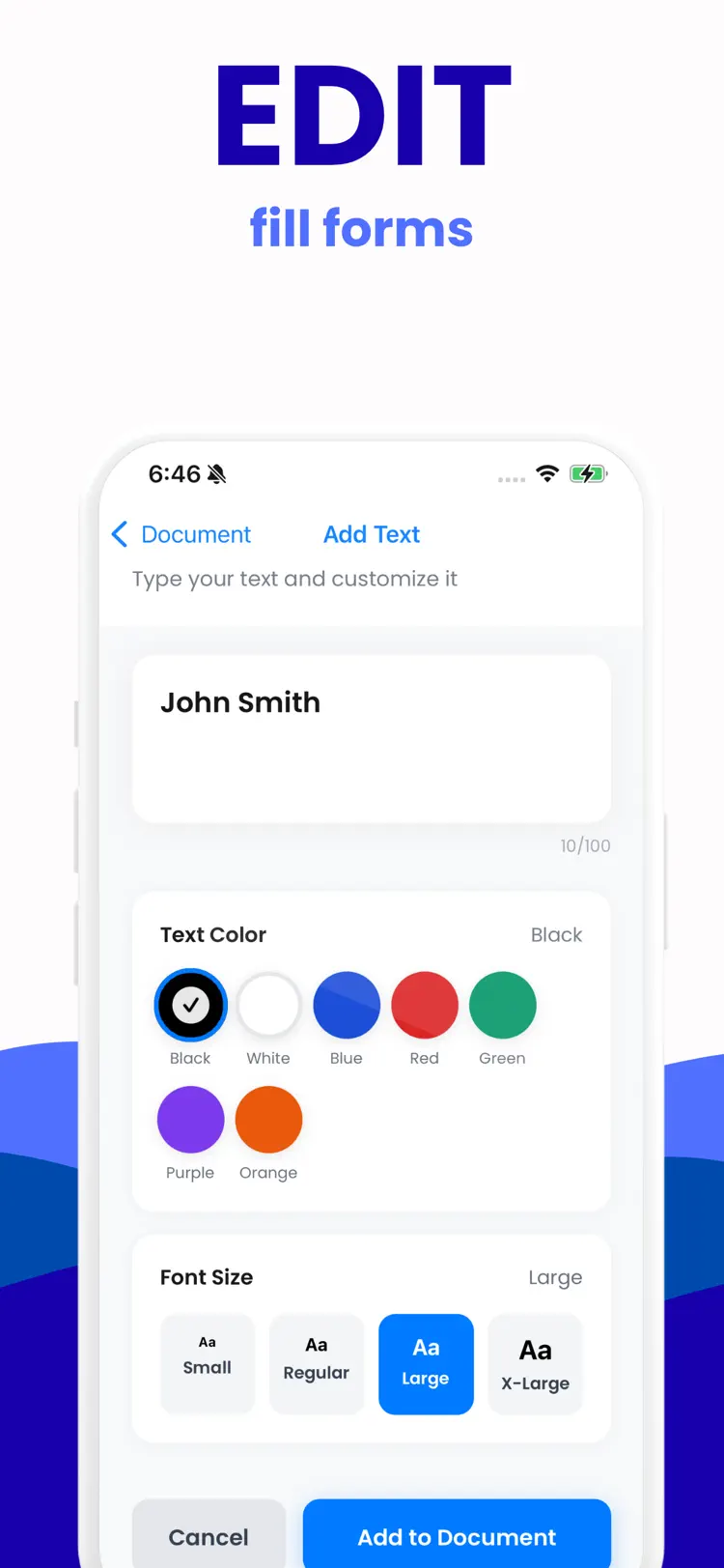 Document Signer - Sign Now PDF settings and feature screen