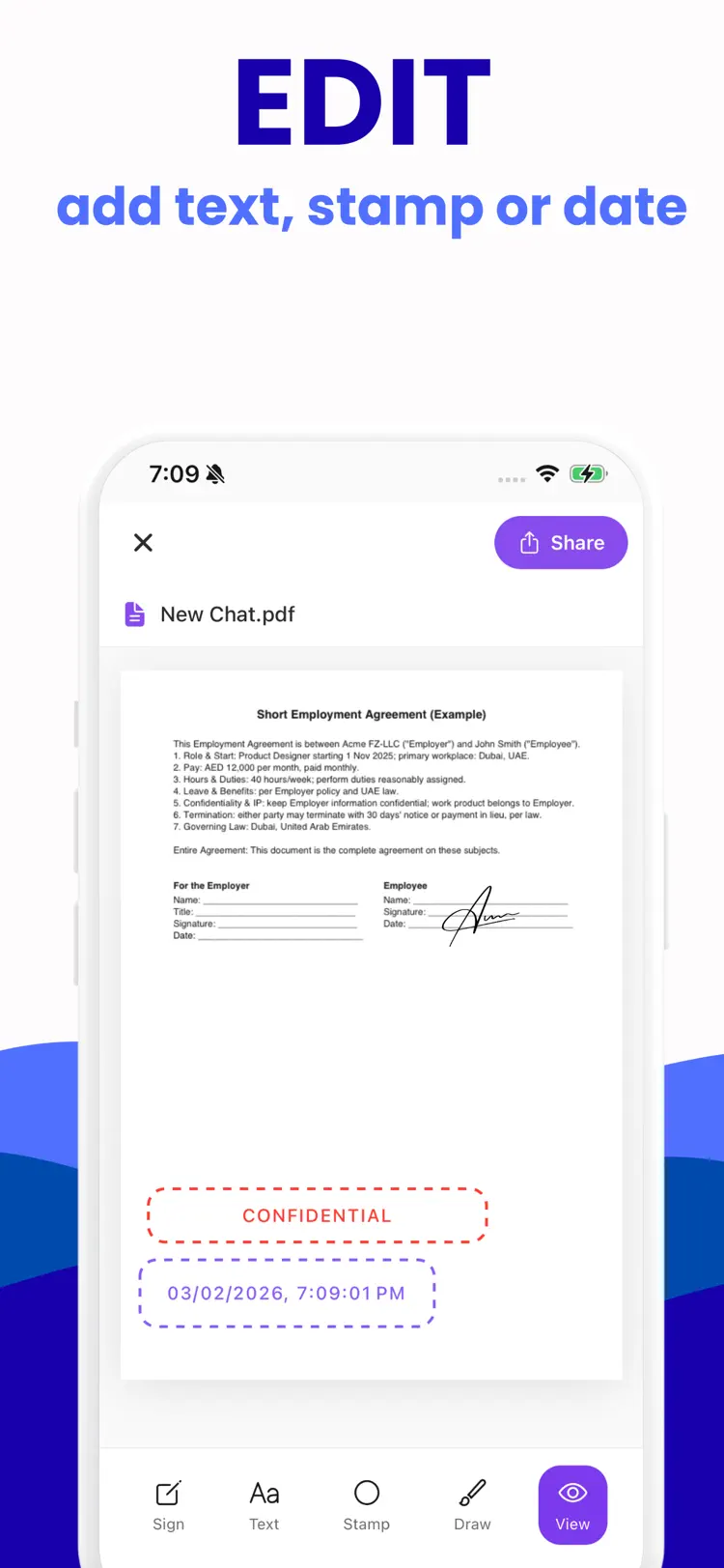 eSign: Signature Maker Scanner workflow and result preview
