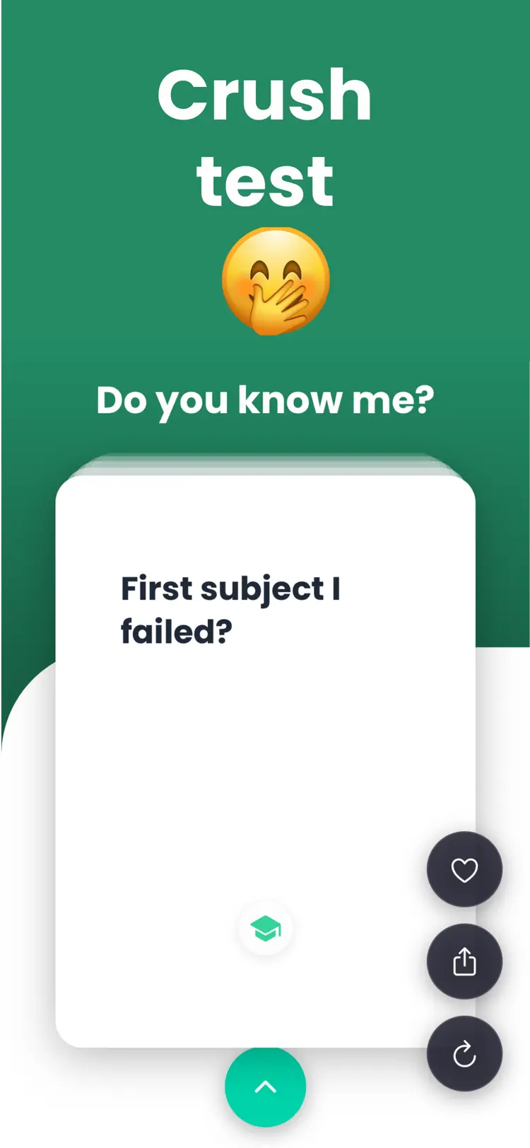 How Well Do You Know him/her saved results and sharing options