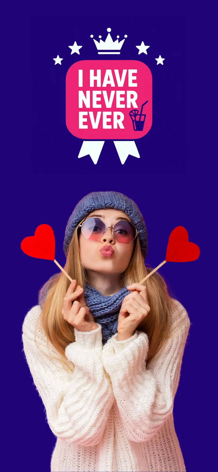 I Have Never Ever: Exposed iPhone app screen for play a party question game