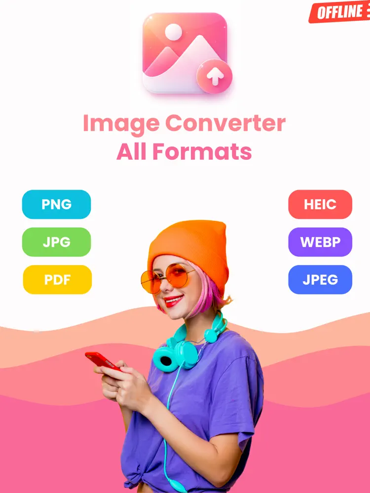 Image Converter: PNG HEIC JPG saved results and sharing options