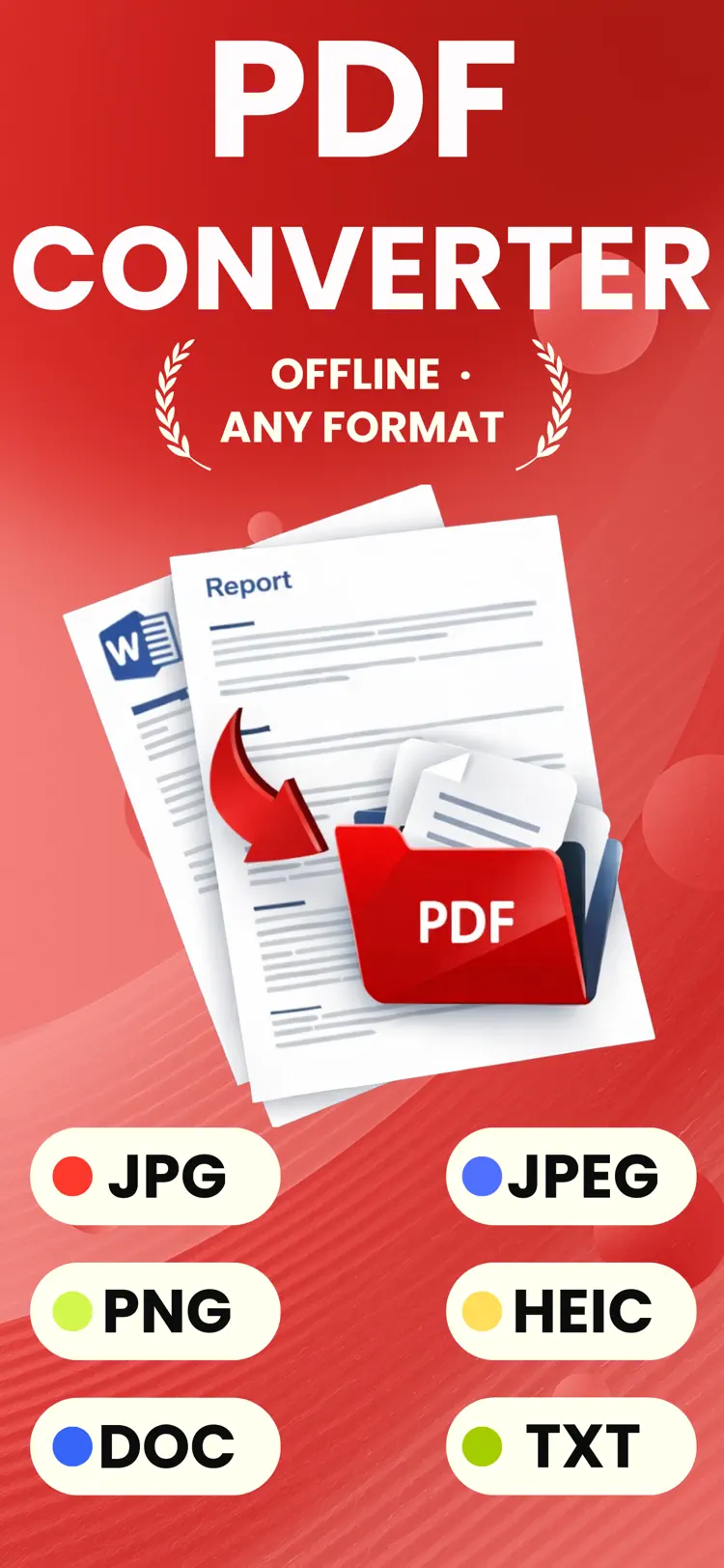 Image to PDF Converter: Photo iPhone app screen for convert photos and images to PDF