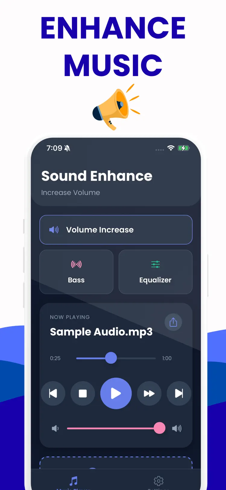 Equalizer presets for music, movies and podcasts