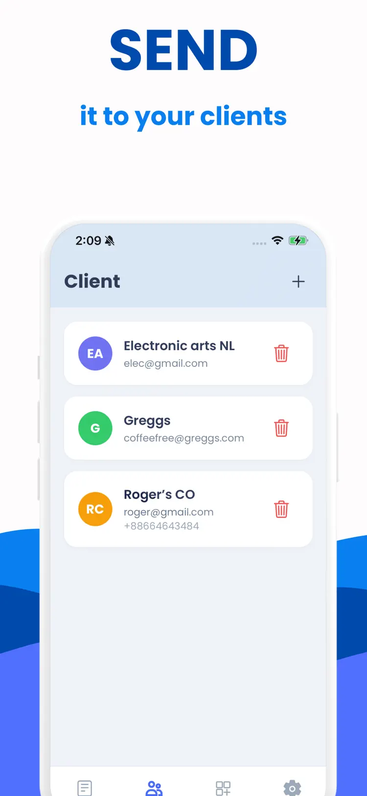 Invoice Generator: Maker ASAP settings and feature screen