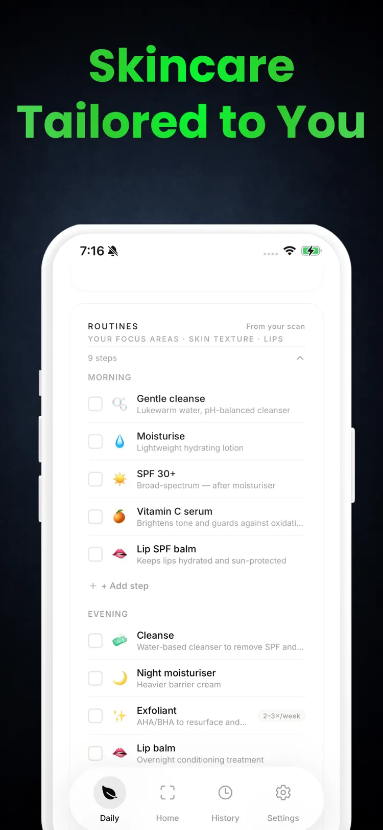 Looksmaxxing AI: LooksMax Face settings and feature screen