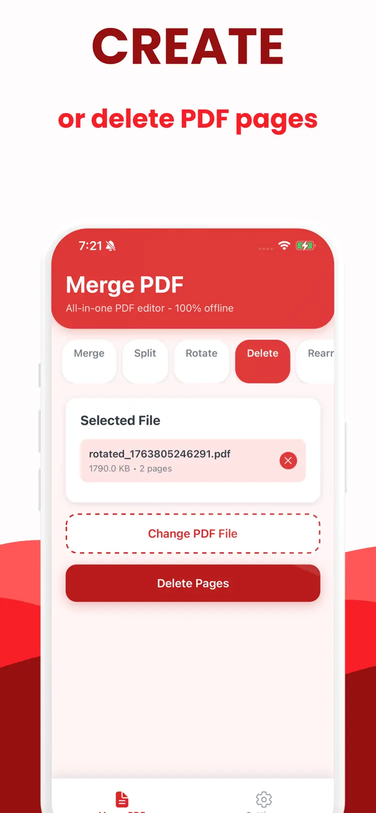 Merge PDF: Combine PDF & Split workflow and result preview
