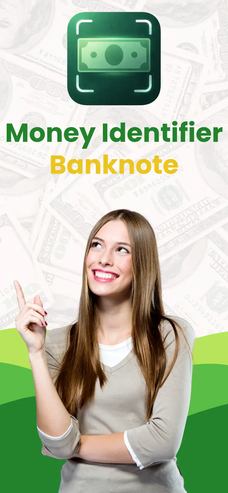Money Identifier: Banknote iPhone app screen for identify items and review useful details