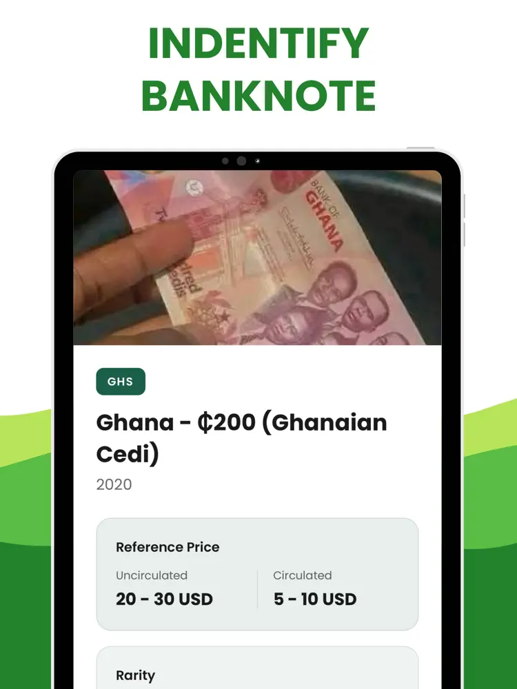 Money Identifier: Banknote saved results and sharing options