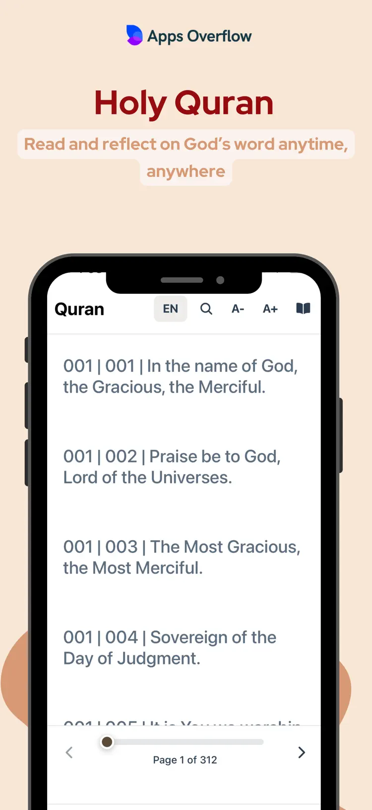 Muslim Pro: Quran, Prayer&Dua main tools and options on iPhone