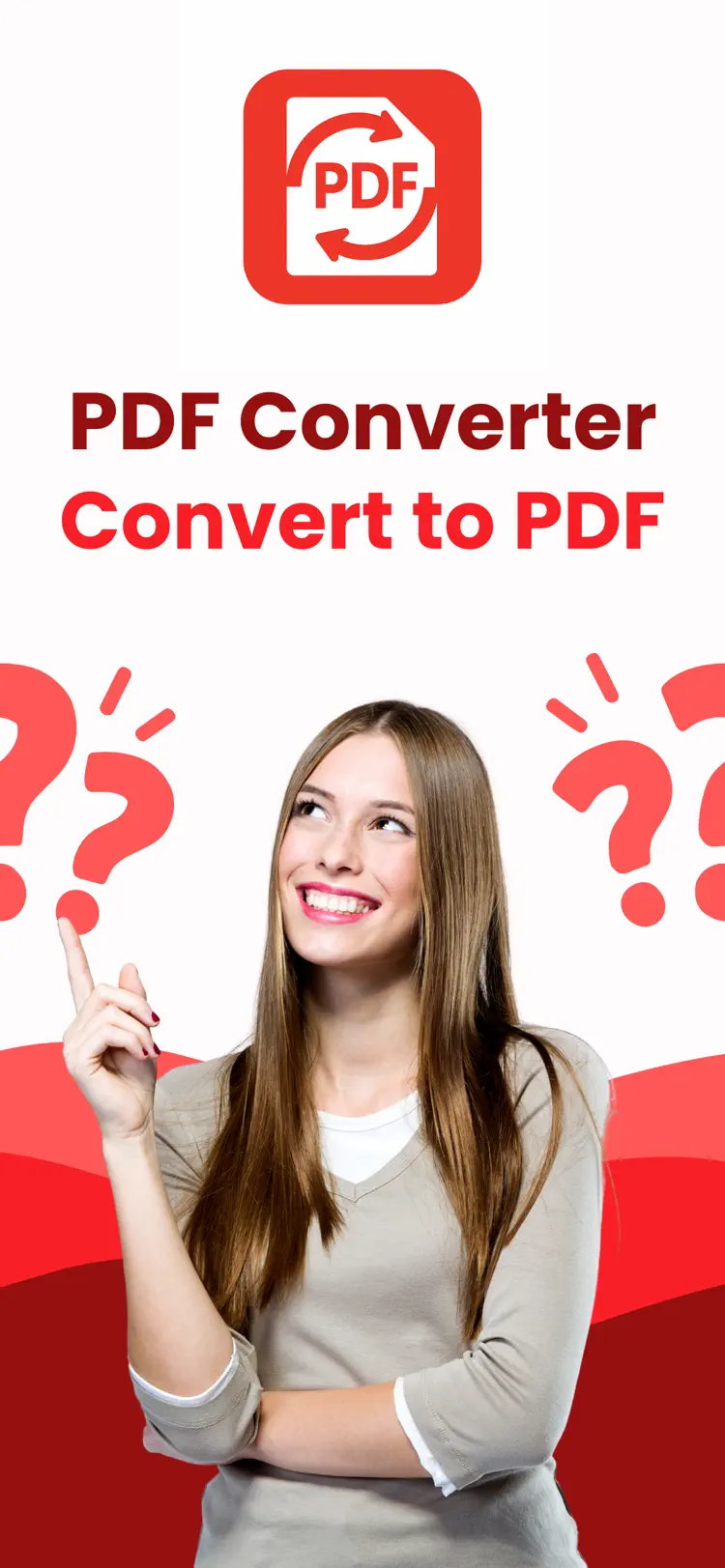 PDF Converter • Convert to PDF iPhone app screen for convert files to and from PDF