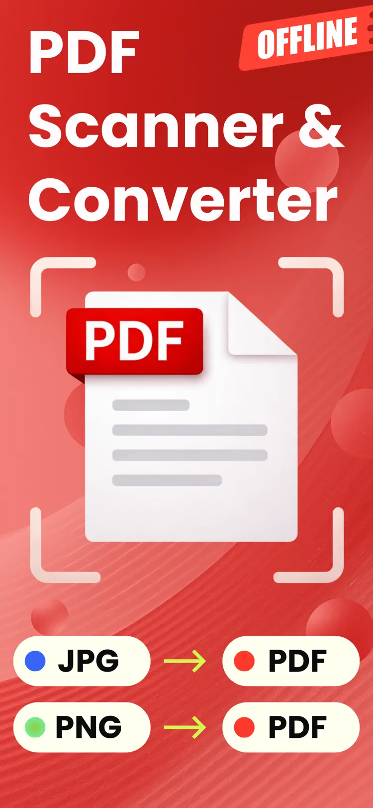 PDF Scanner: Scan Documents AI iPhone app screen for scan documents into PDF files