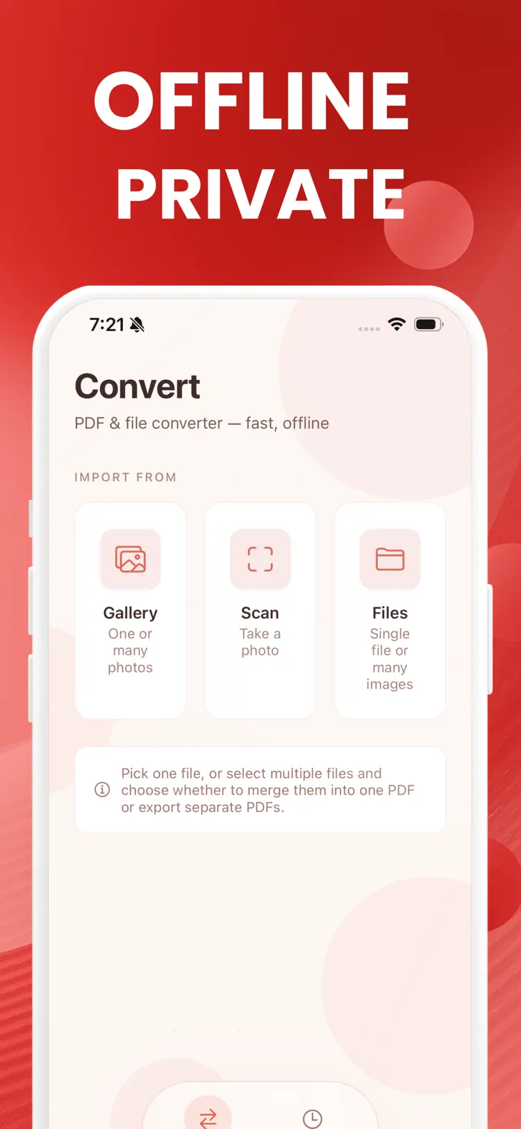 Photos to PDF Converter: Image saved results and sharing options
