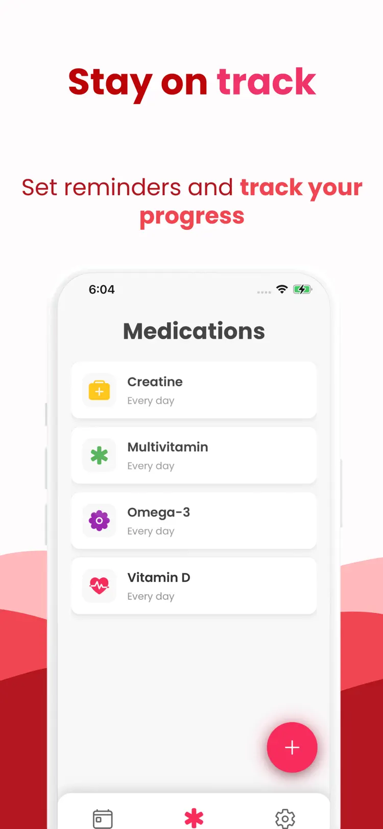Pill Reminder & Medicine Alarm settings and feature screen