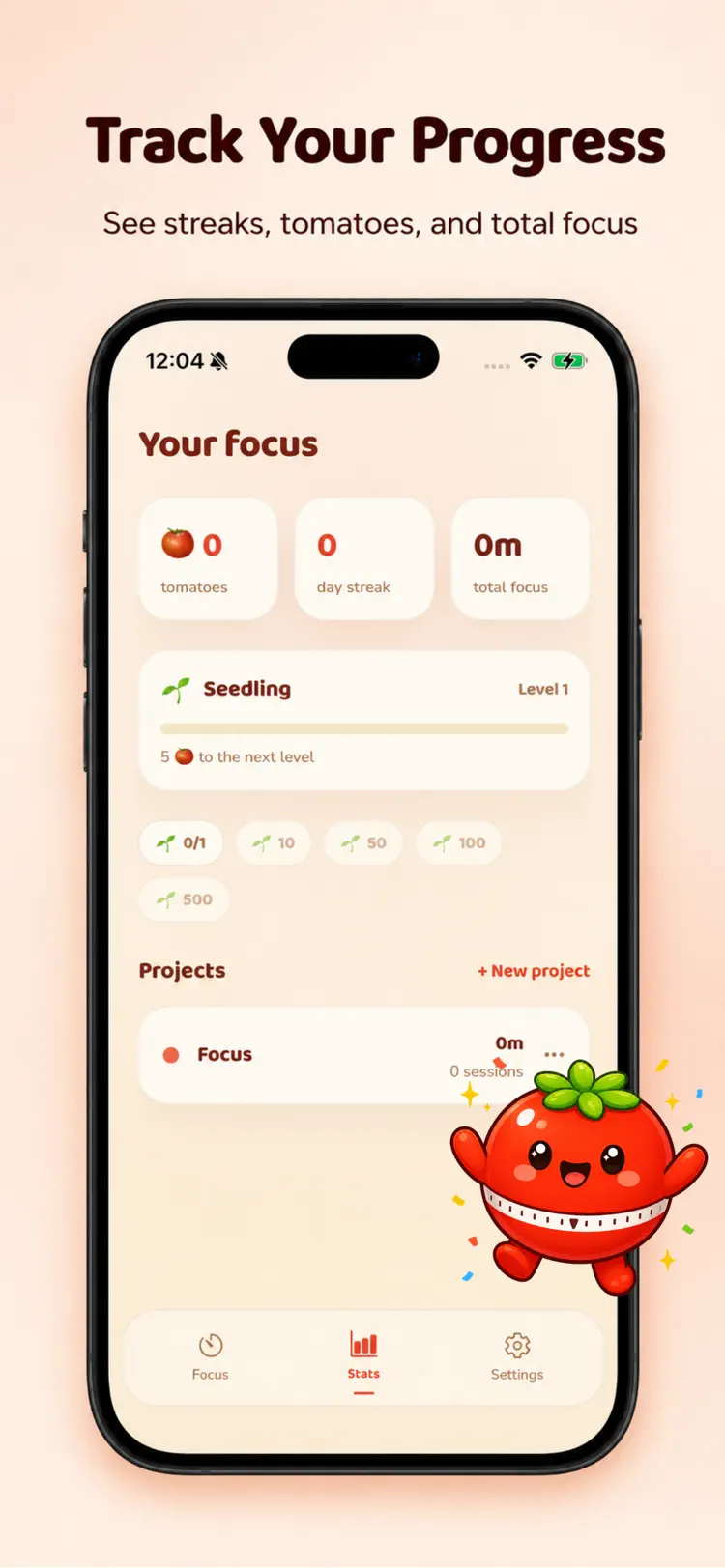 Pomodoro Timer: ADHD Organizer settings and feature screen