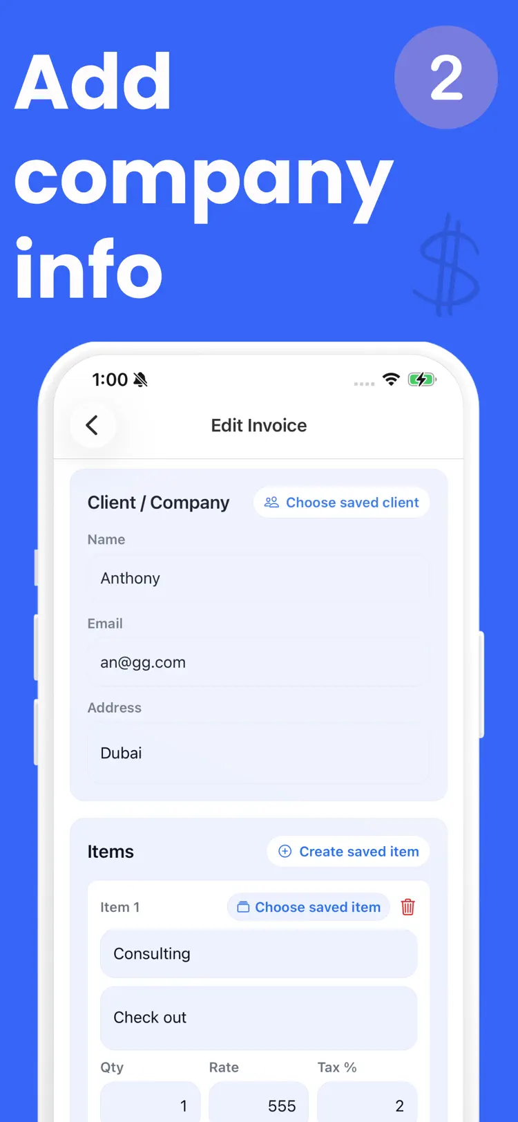 Quick Invoice Maker: Estimate workflow and result preview