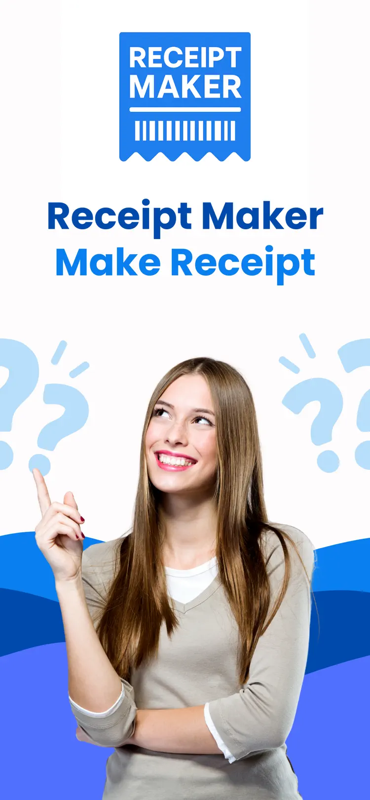 Receipt Maker : Make Receipt iPhone app screen for create and organize receipts