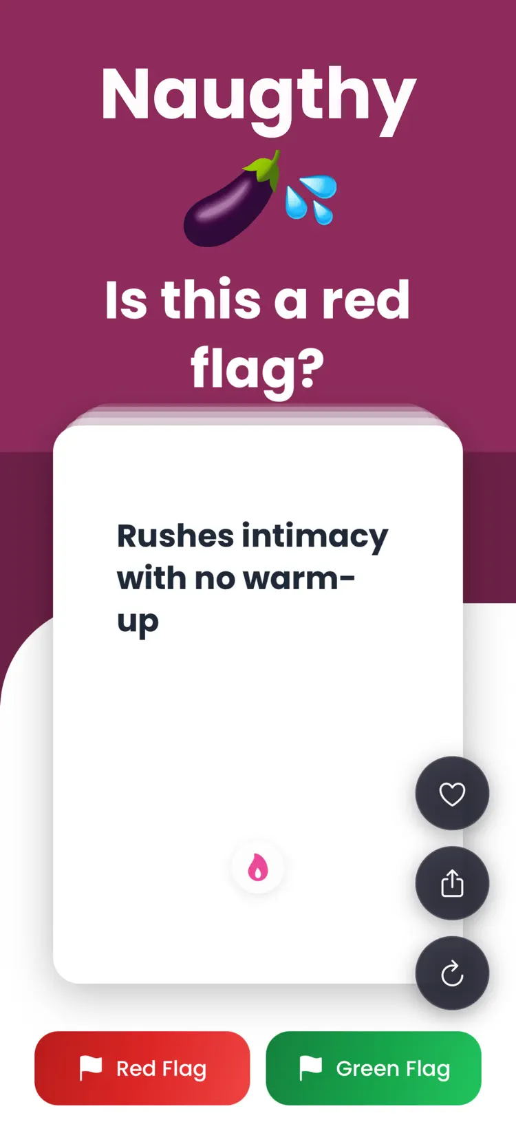 Red Flag: Couple Questions main tools and options on iPhone