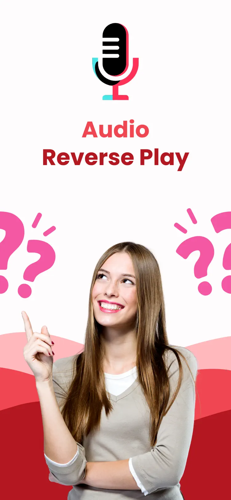 Reverse Sing - Audio Reverse iPhone app screen for record and reverse audio
