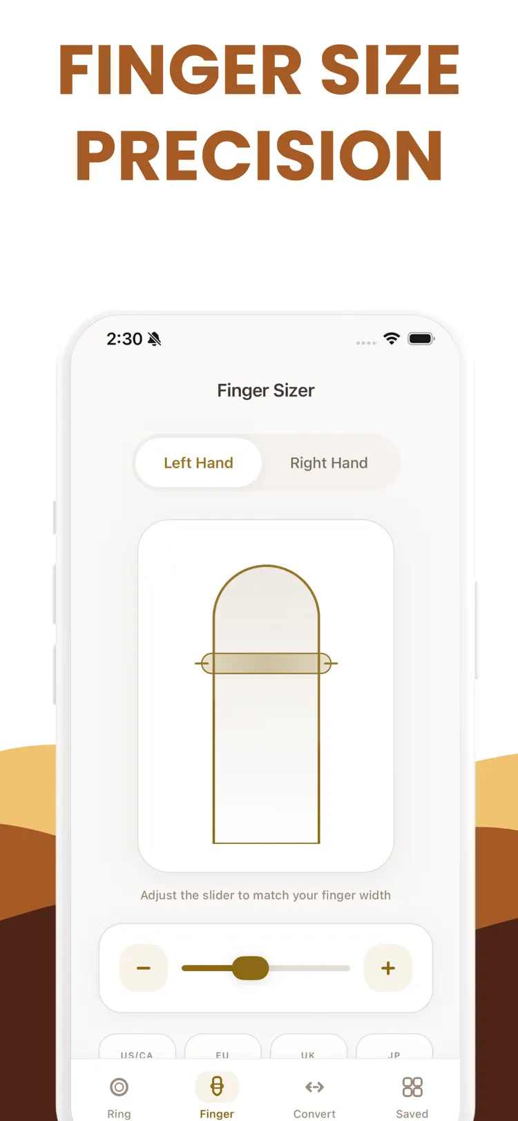 Ring Sizer – Size Measure app workflow and result preview