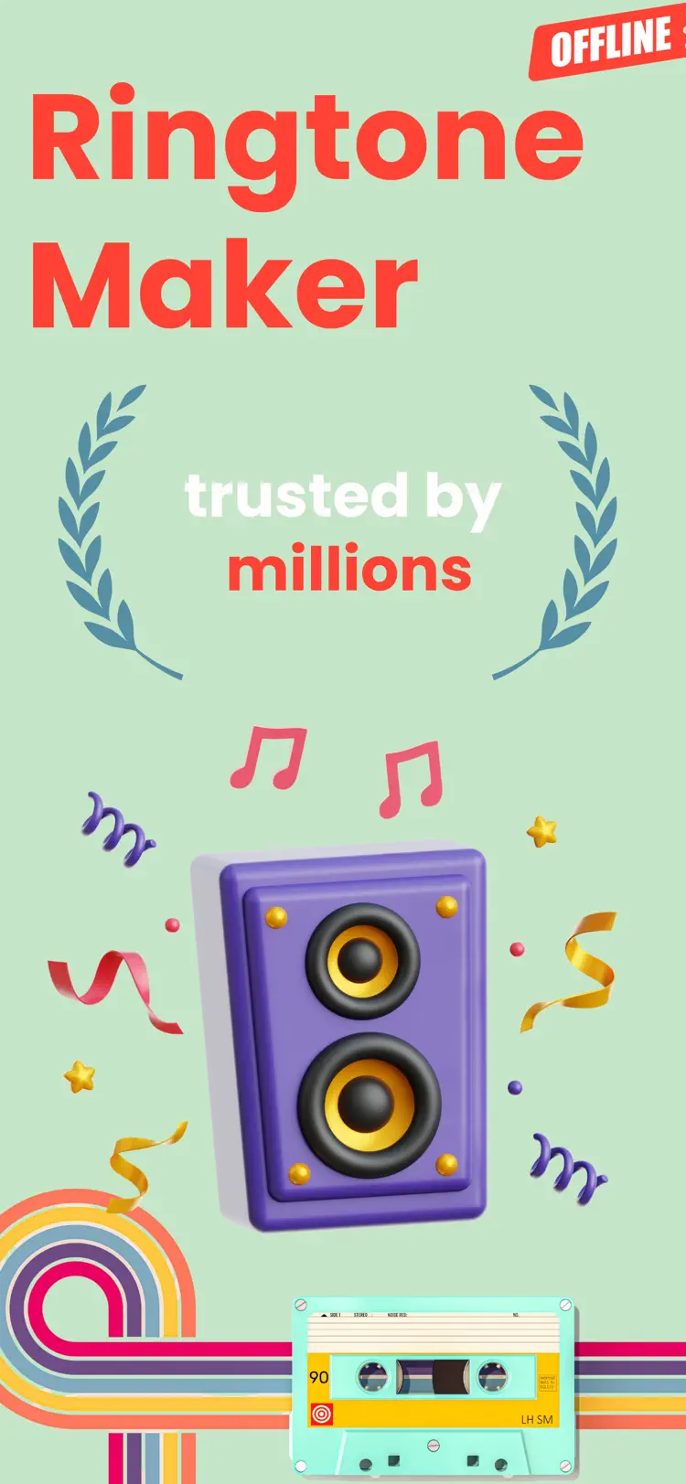 Ringtone Maker & Extract Audio iPhone app screen for extract and convert audio