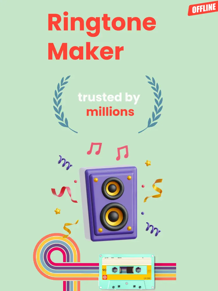 Ringtone Maker & Extract Audio saved results and sharing options