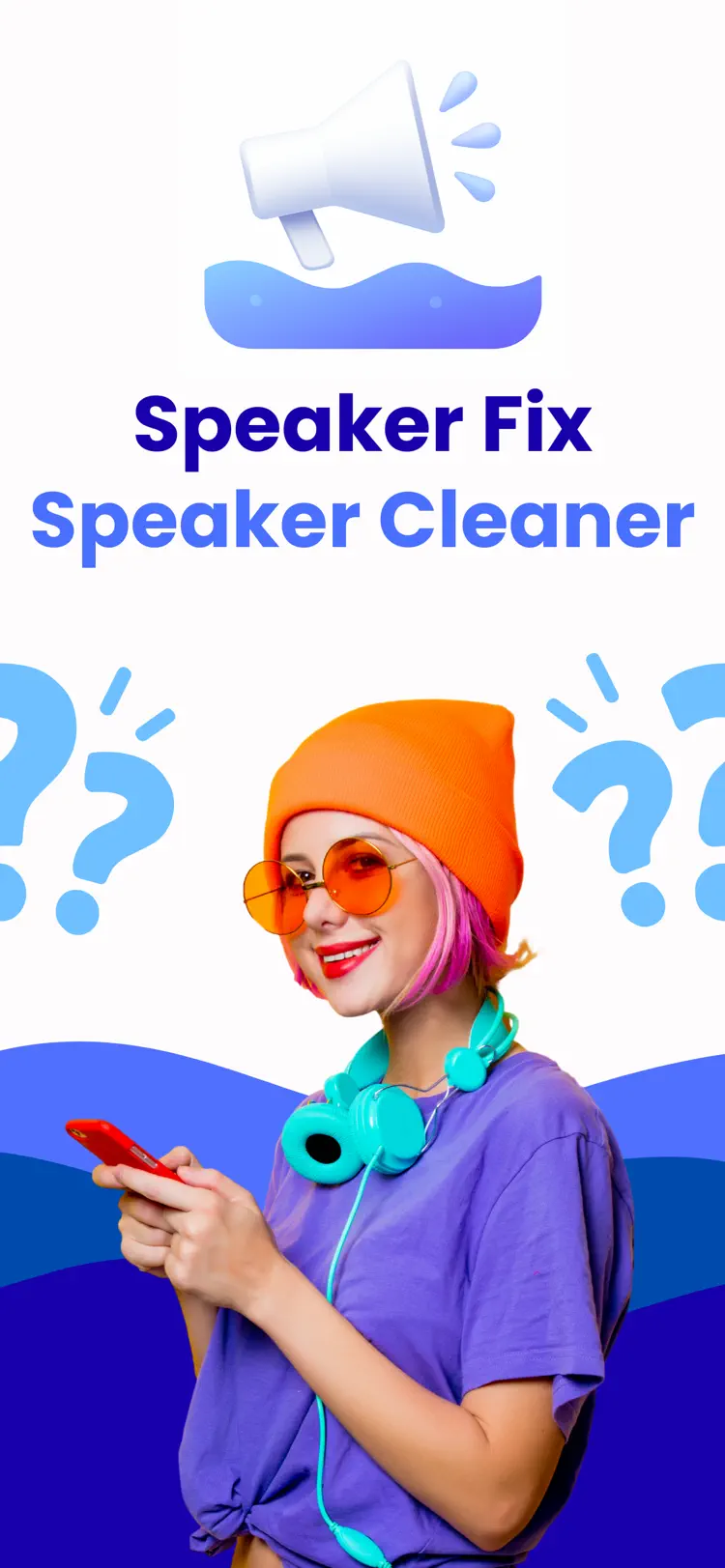 Speaker Fix – Speaker Cleaner iPhone app screen for clean water and dust from phone speakers