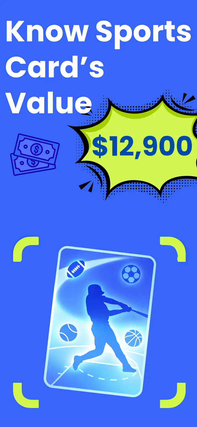 Sports Card Scanner: Value iPhone app screen for scan trading cards and check their details