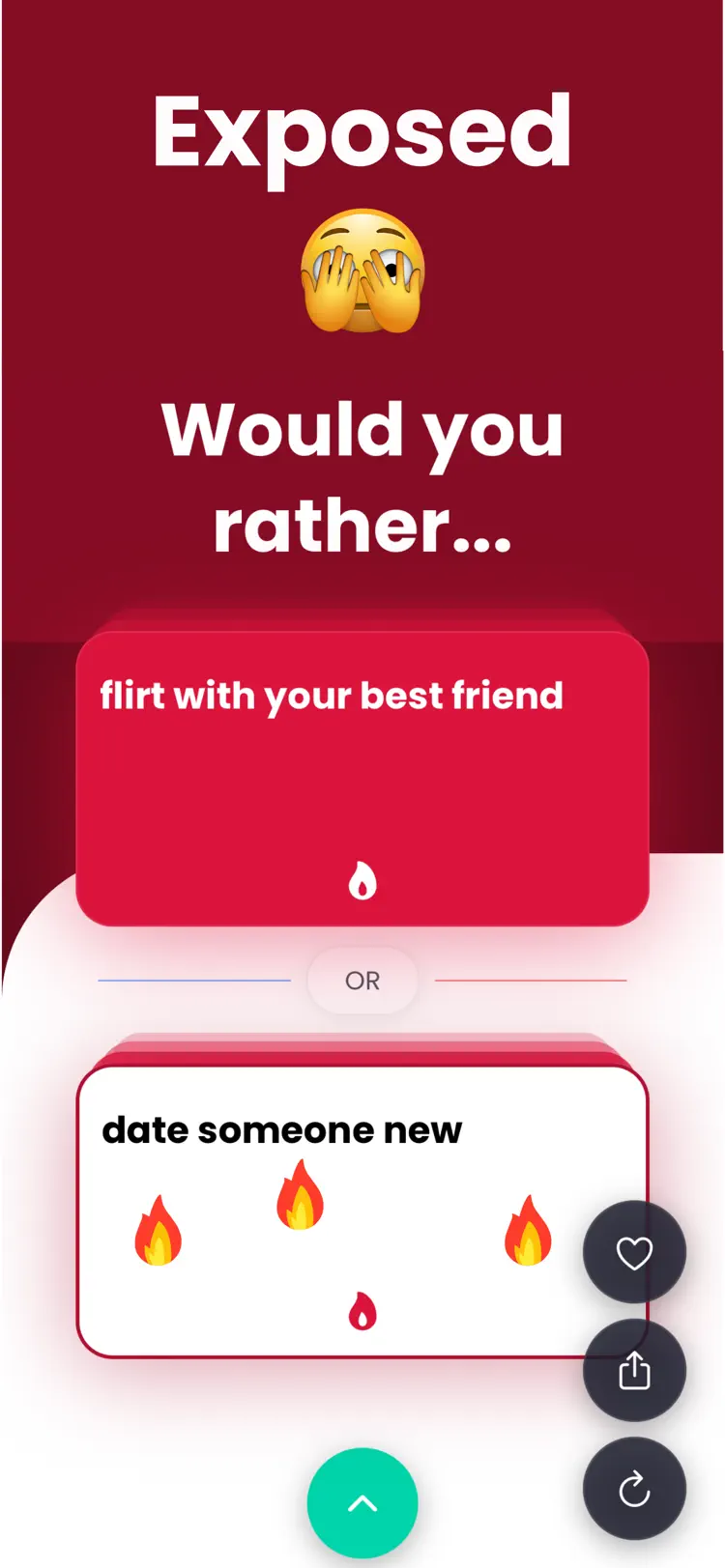 This or That: Would You Rather main tools and options on iPhone