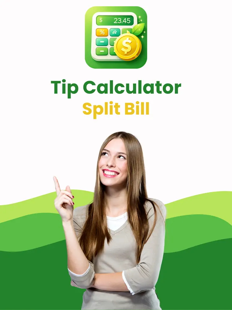 Tip Calculator % Split Bill saved results and sharing options