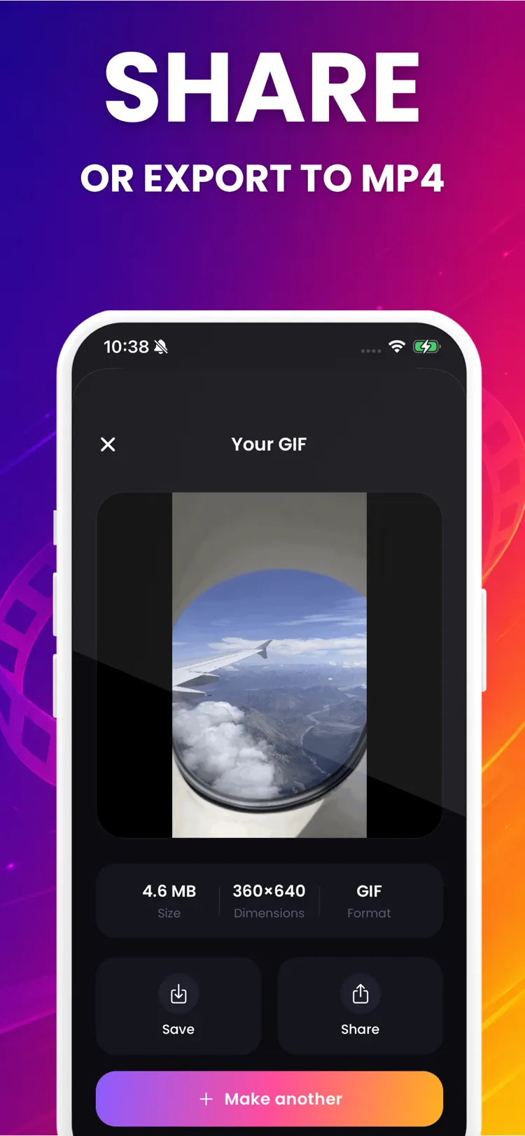Video to GIF Converter - Maker settings and feature screen