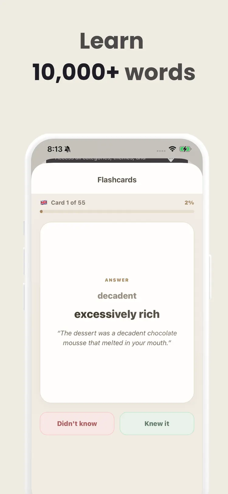 Word of the Day・Vocabulary Pro workflow and result preview