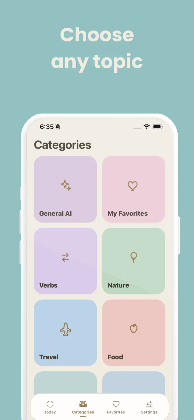 Word of the Day・Vocabulary Pro settings and feature screen